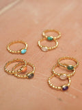 Daisy London green aventurine ring, imported from the UK