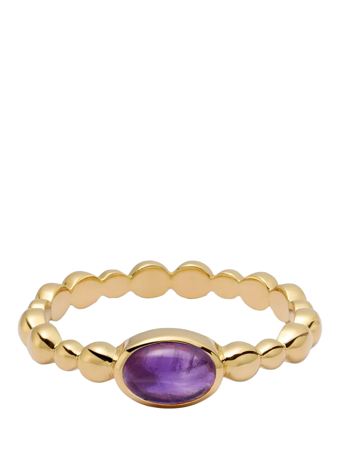 Daisy London textured amethyst gold ring, imported from the UK