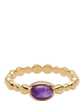 Daisy London textured amethyst gold ring, imported from the UK