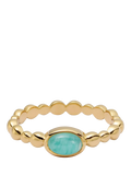 Daisy London amazonite ring gold plated sterling silver - UK version