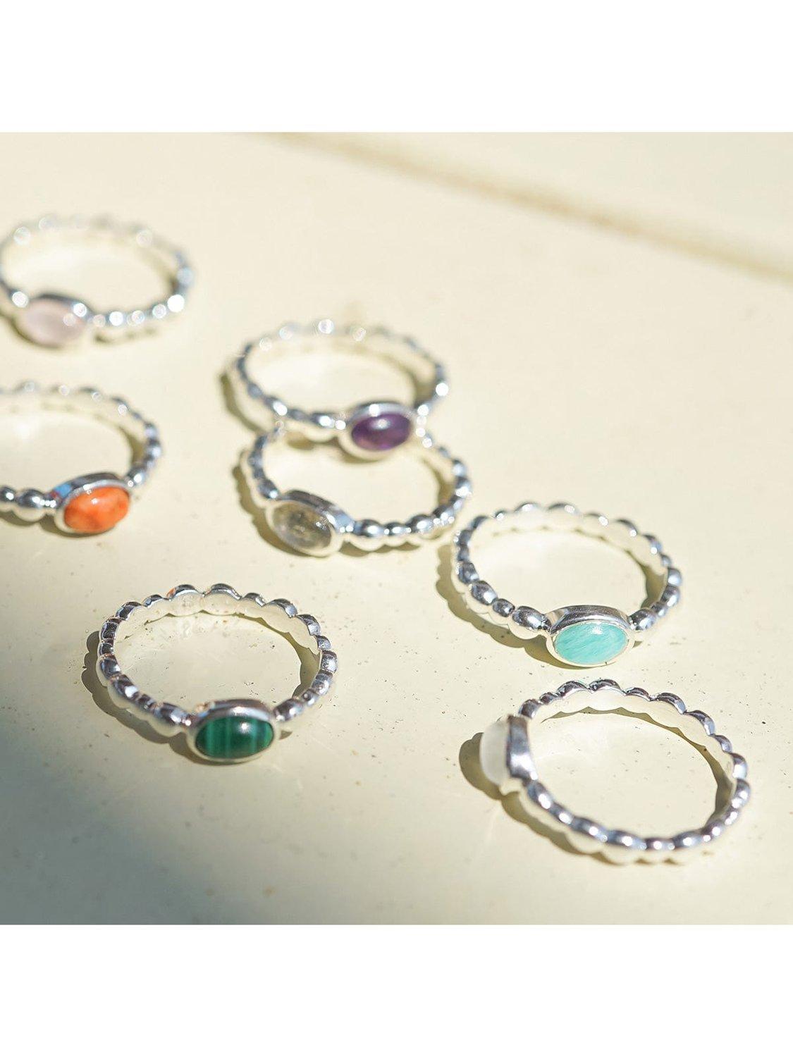 Daisy London amazonite ring sterling silver (British brand)