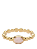 Daisy London rose quartz ring, gold plated sterling silver, UK version