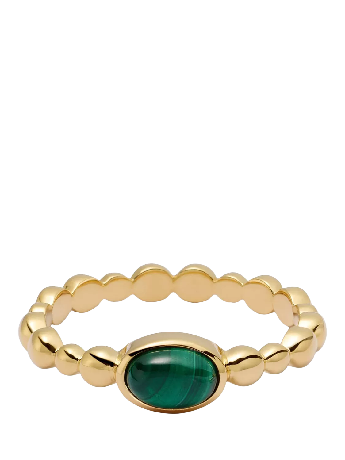 Daisy London textured stone ring malachite gold, imported from the UK