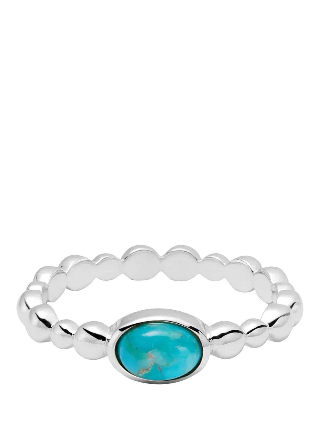 Daisy London textured turquoise stone ring sterling silver - British product
