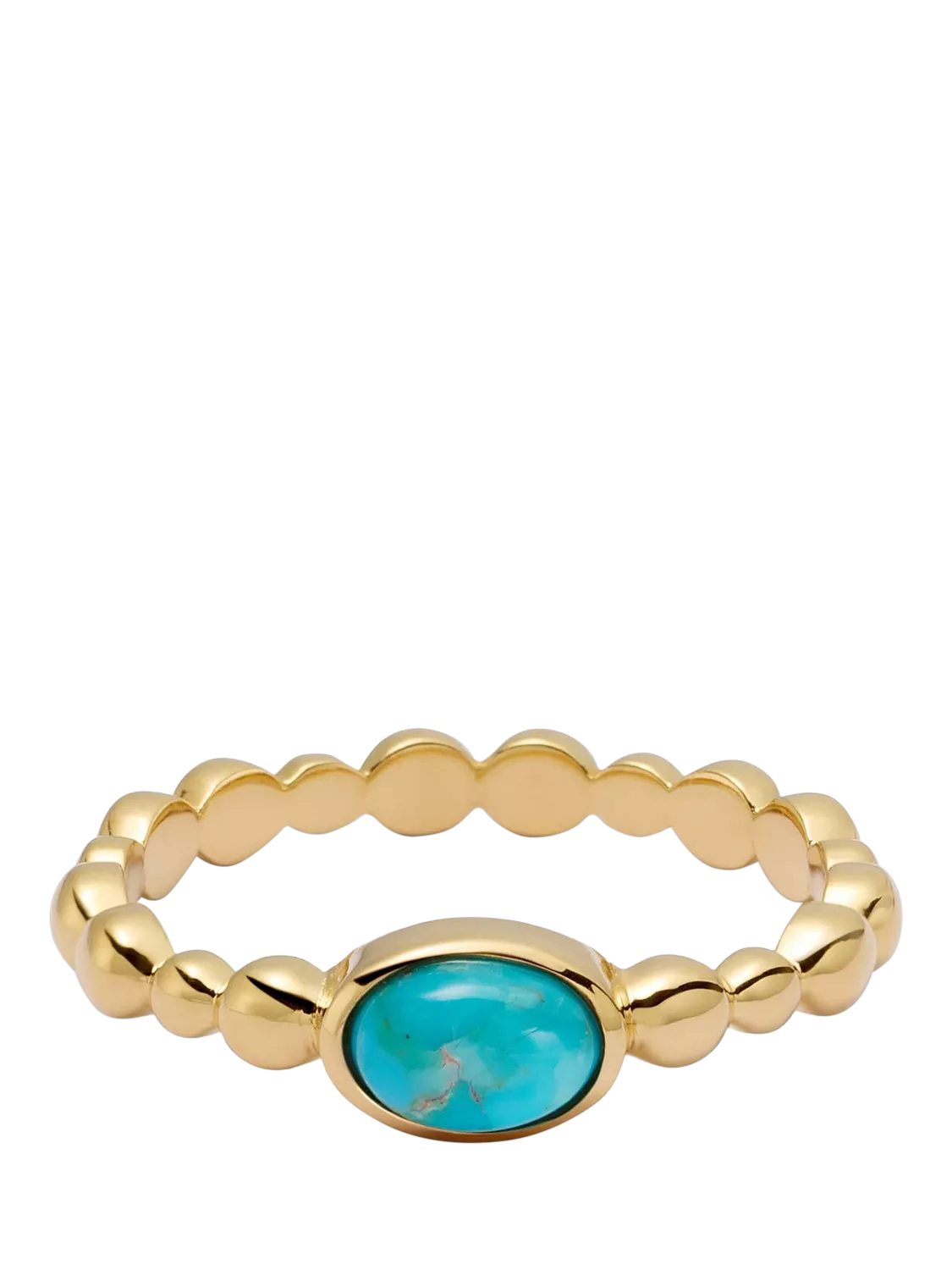 Daisy London turquoise stone ring gold plated (British brand)