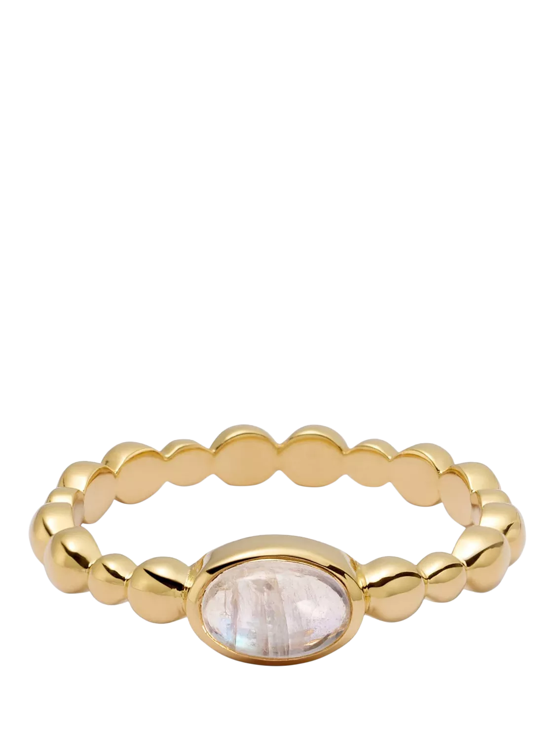 Daisy London moonstone textured ring in rainbow gold, (British brand)