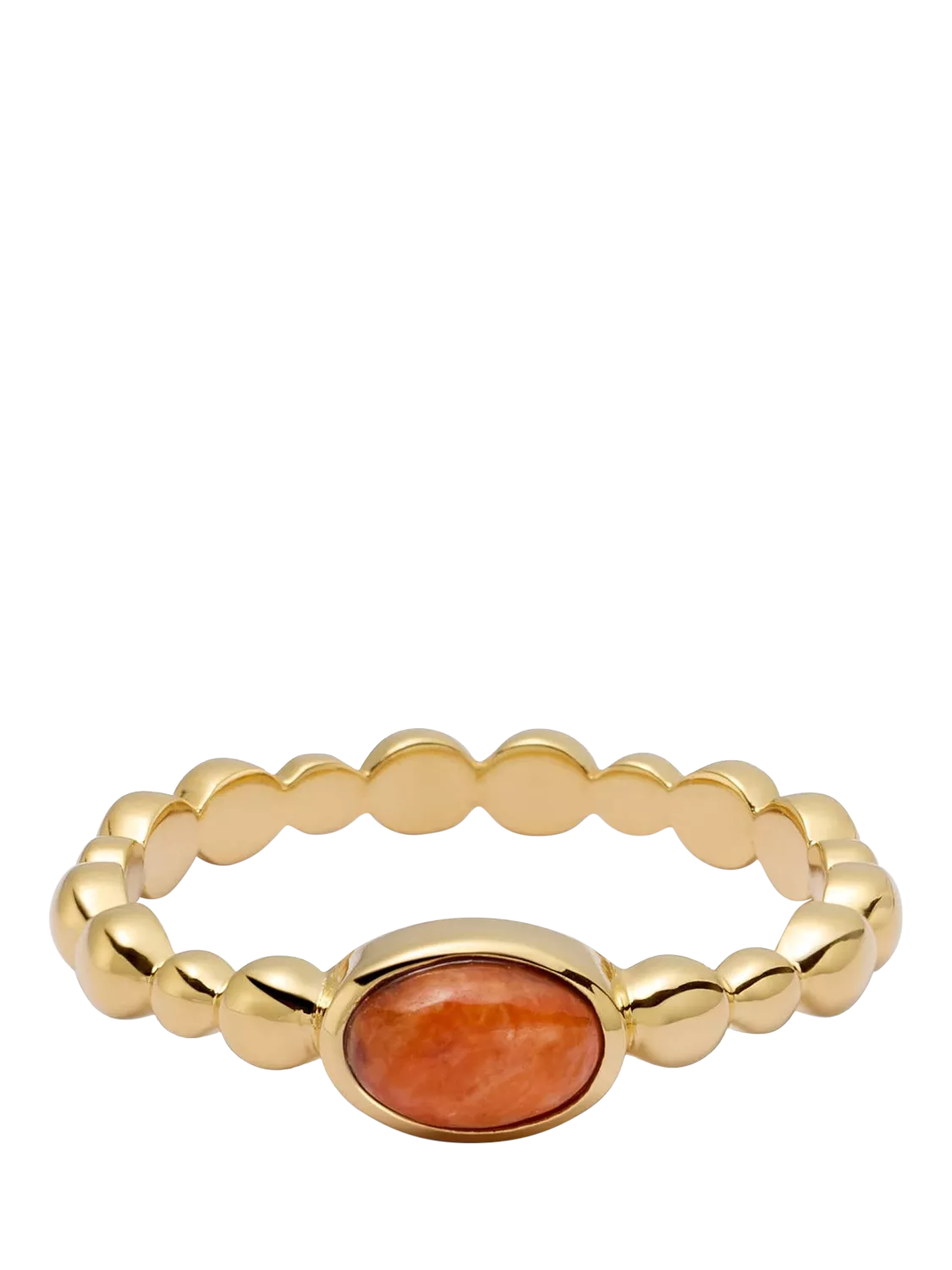Daisy London red coral stone ring, imported from the UK