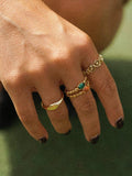 Daisy London red coral stone ring, imported from the UK