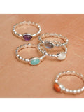 Daisy London moonstone textured ring, imported from the UK