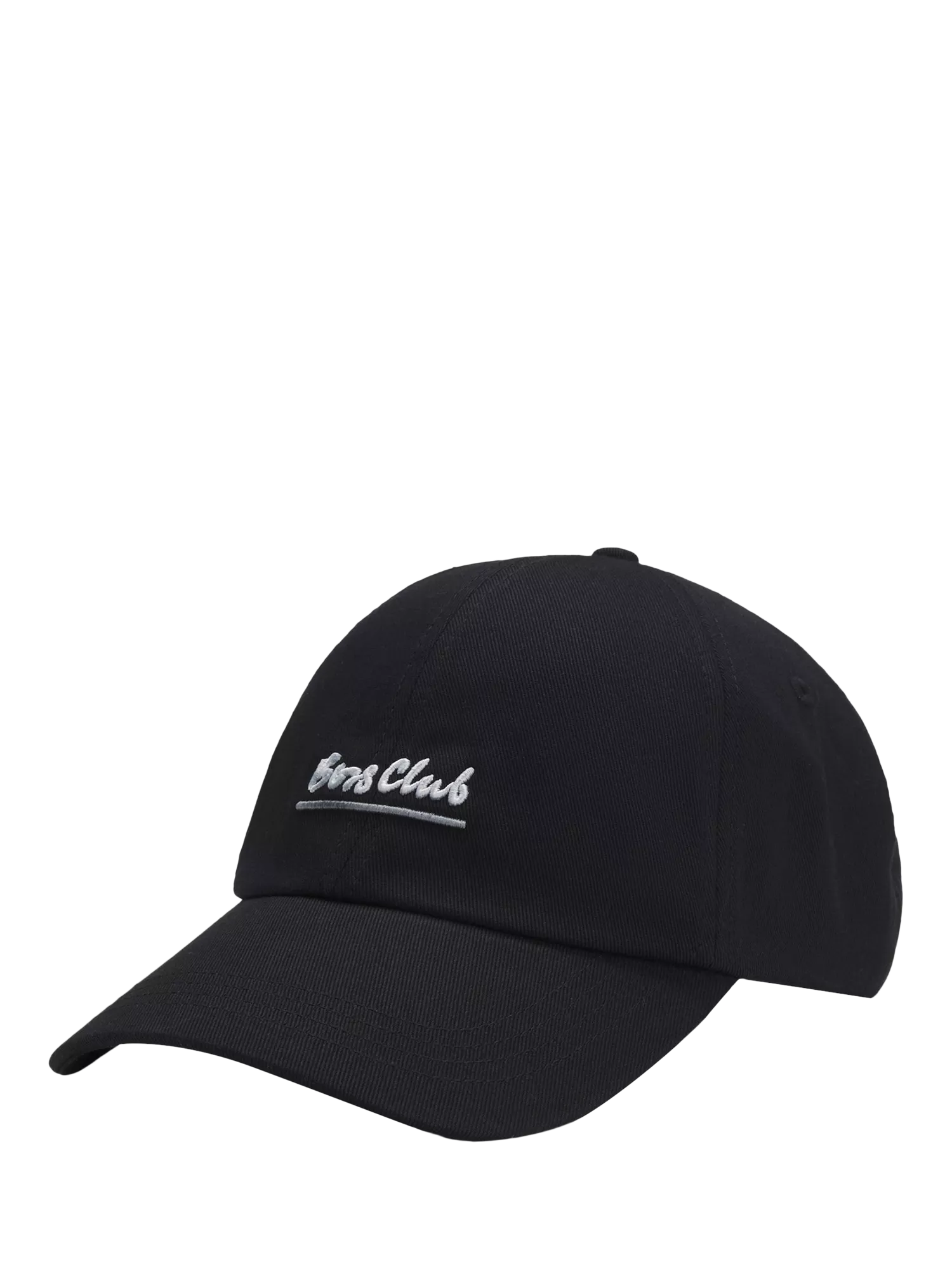 BOSS black baseball cap with six panel design and riptape closure, UK version