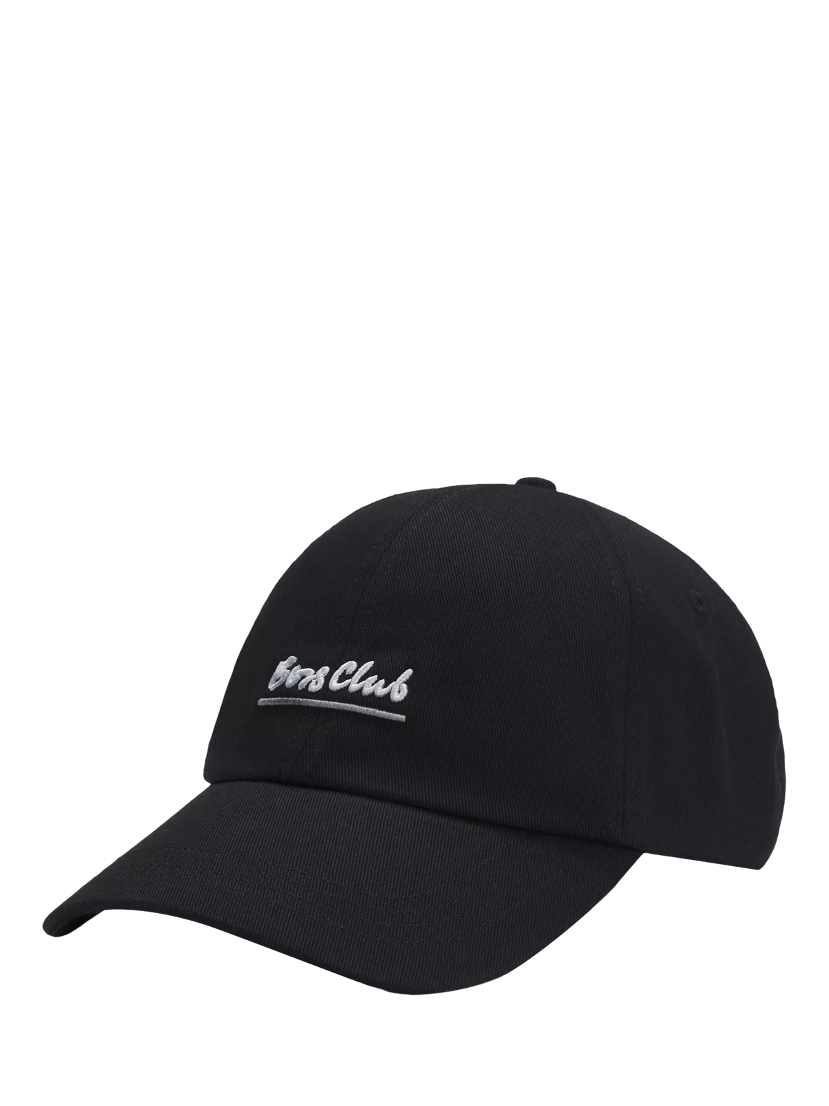BOSS black baseball cap with six panel design and riptape closure, UK version