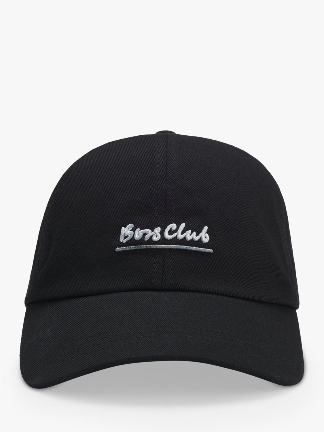 BOSS black baseball cap with six panel design and riptape closure, UK version