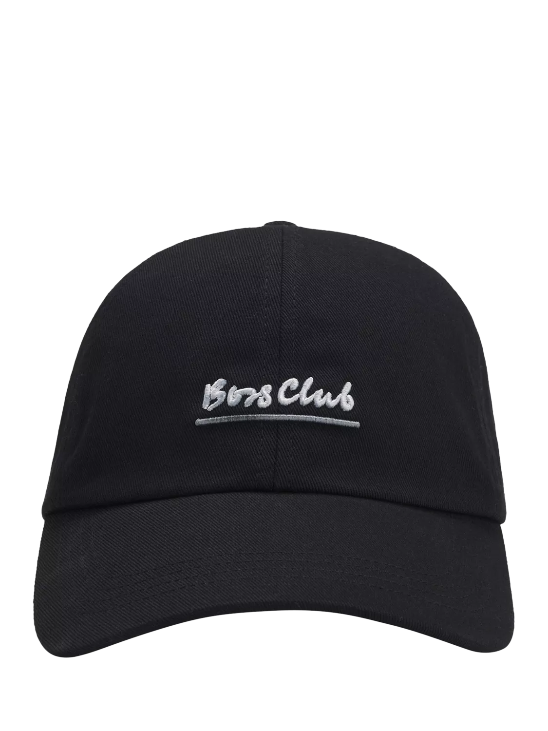 BOSS black baseball cap with six panel design and riptape closure, UK version