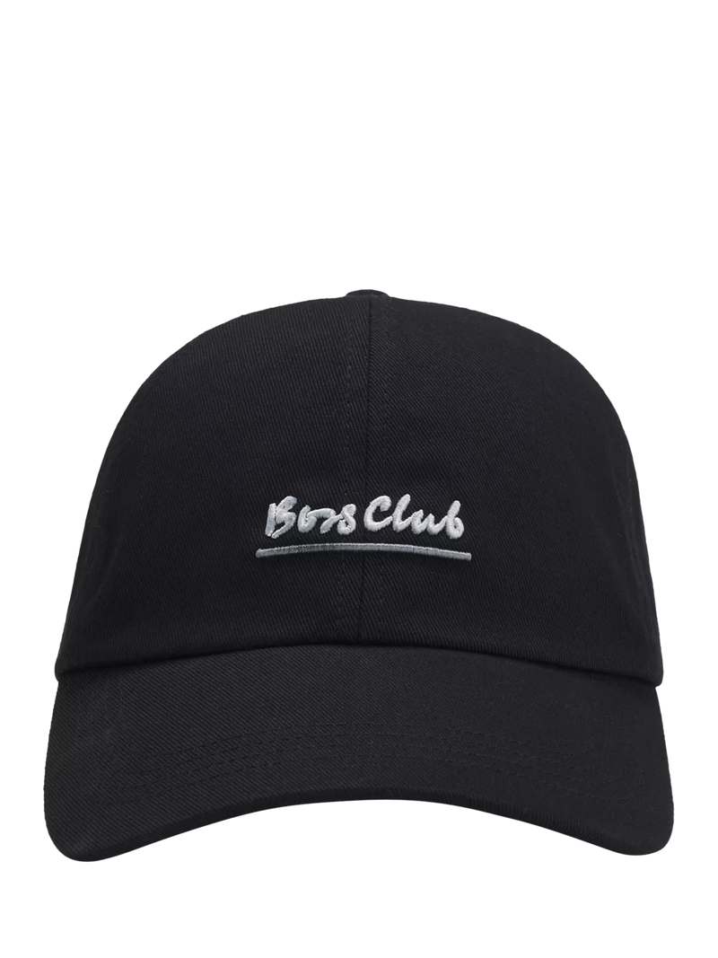 BOSS black baseball cap with six panel design and riptape closure, UK version