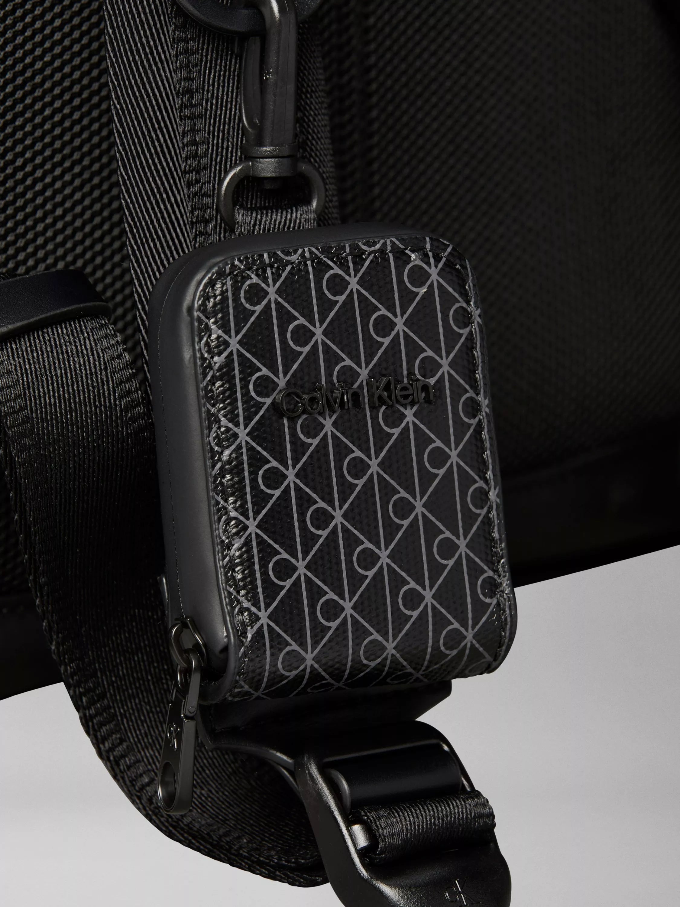 Calvin Klein Puffer Utility Roll Top Backpack Black, imported from the UK