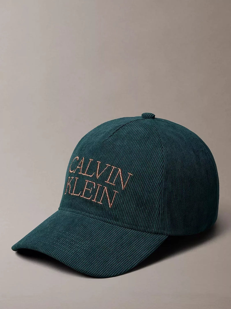 Calvin Klein Logo Corduroy Baseball Cap