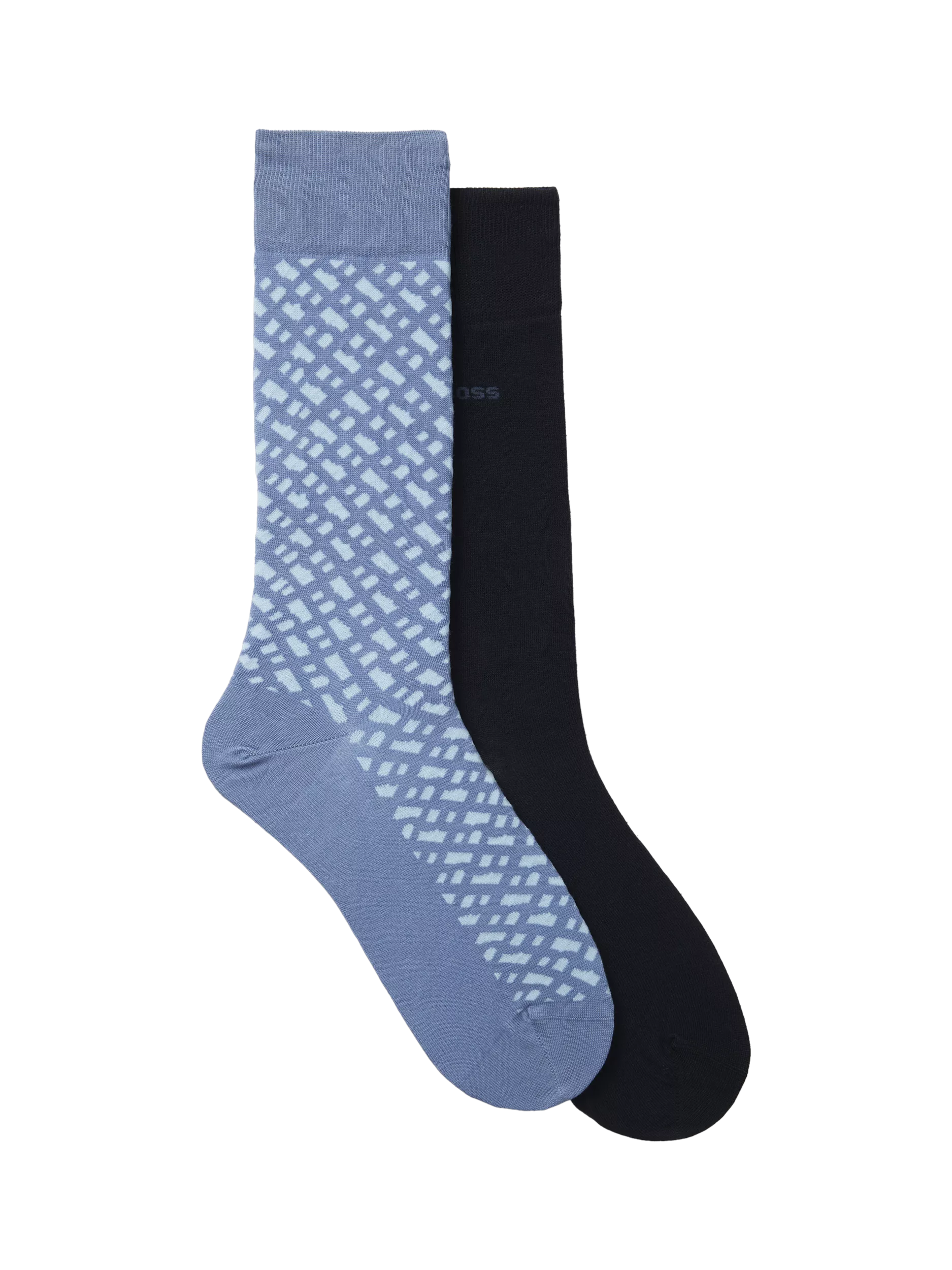 BOSS monogram ankle socks pack of 2 Open Blue/Black (British brand)