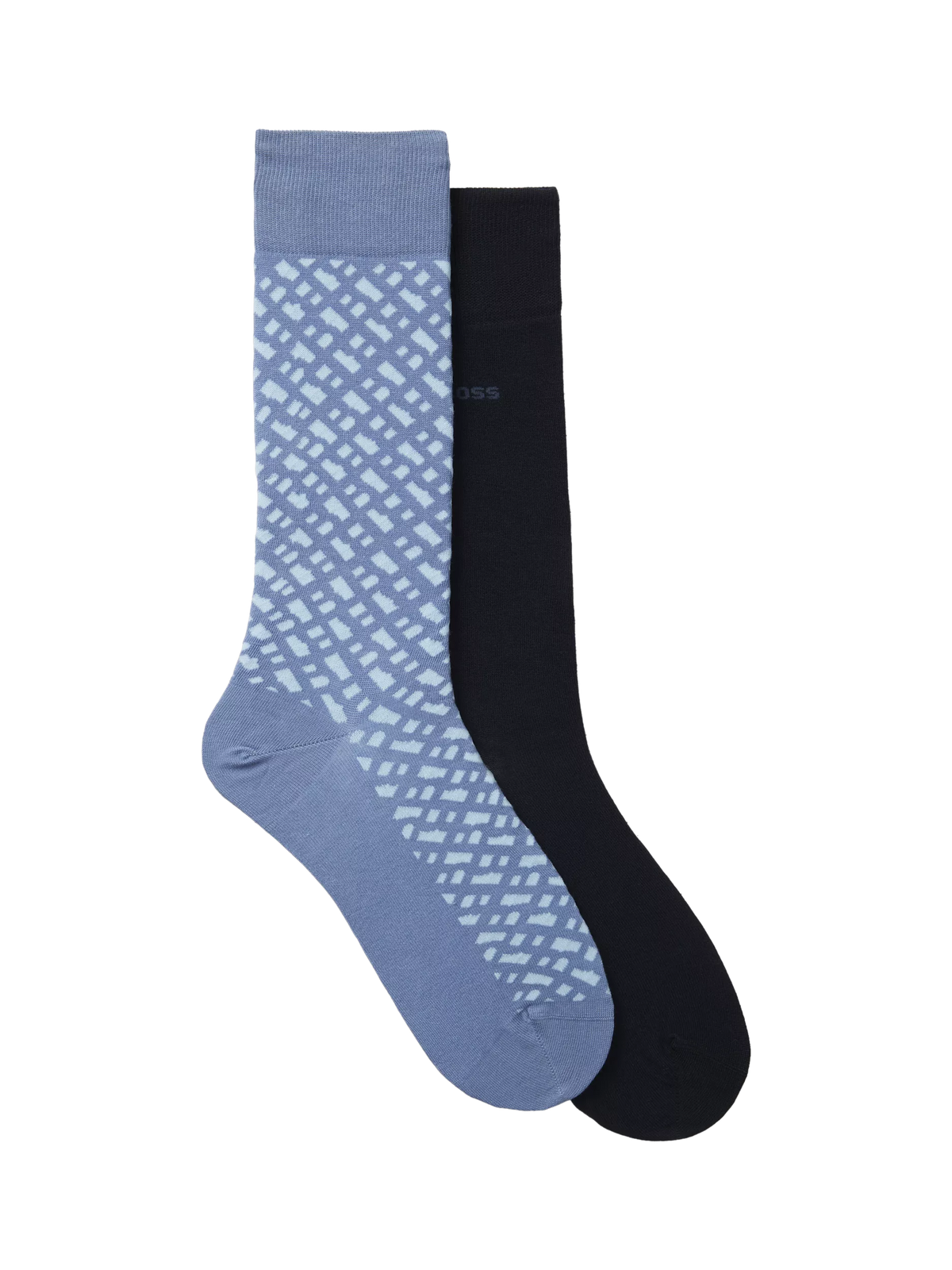 BOSS monogram ankle socks pack of 2 Open Blue/Black (British brand)