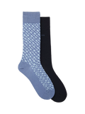 BOSS monogram ankle socks pack of 2 Open Blue/Black (British brand)