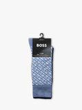 BOSS monogram ankle socks pack of 2 Open Blue/Black (British brand)