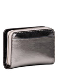 Calvin Klein metallic monogram zip purse silver, imported from the UK