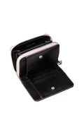 Calvin Klein metallic monogram zip purse silver, imported from the UK