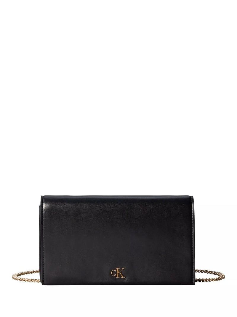 Calvin Klein Monogram Logo Purse Bag, Black