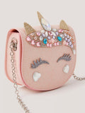 Monsoon kids unicorn crossbody bag with glitter, imported from the UK