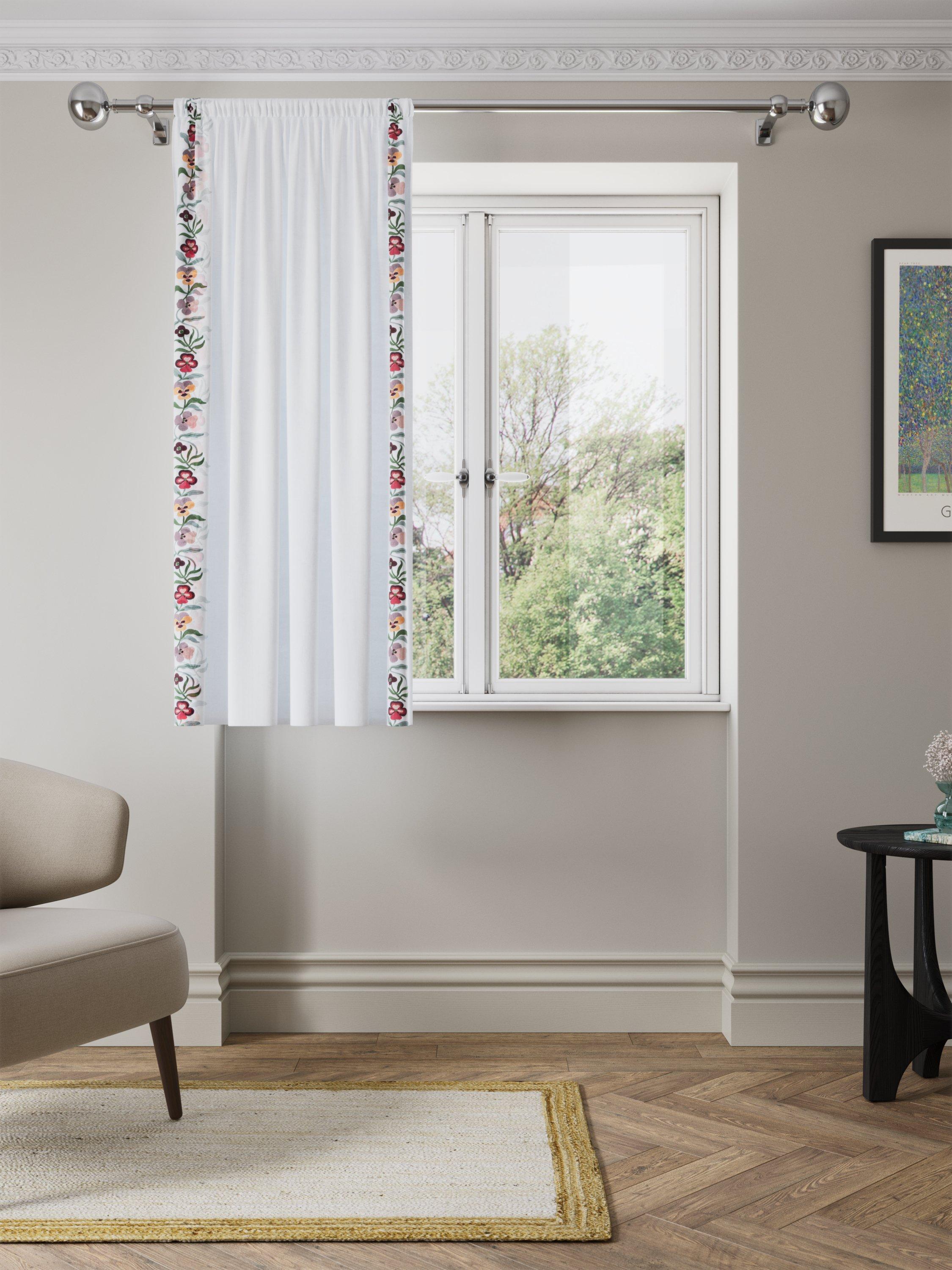 John Lewis posy embroidered voile panel 137x140cm (British brand)