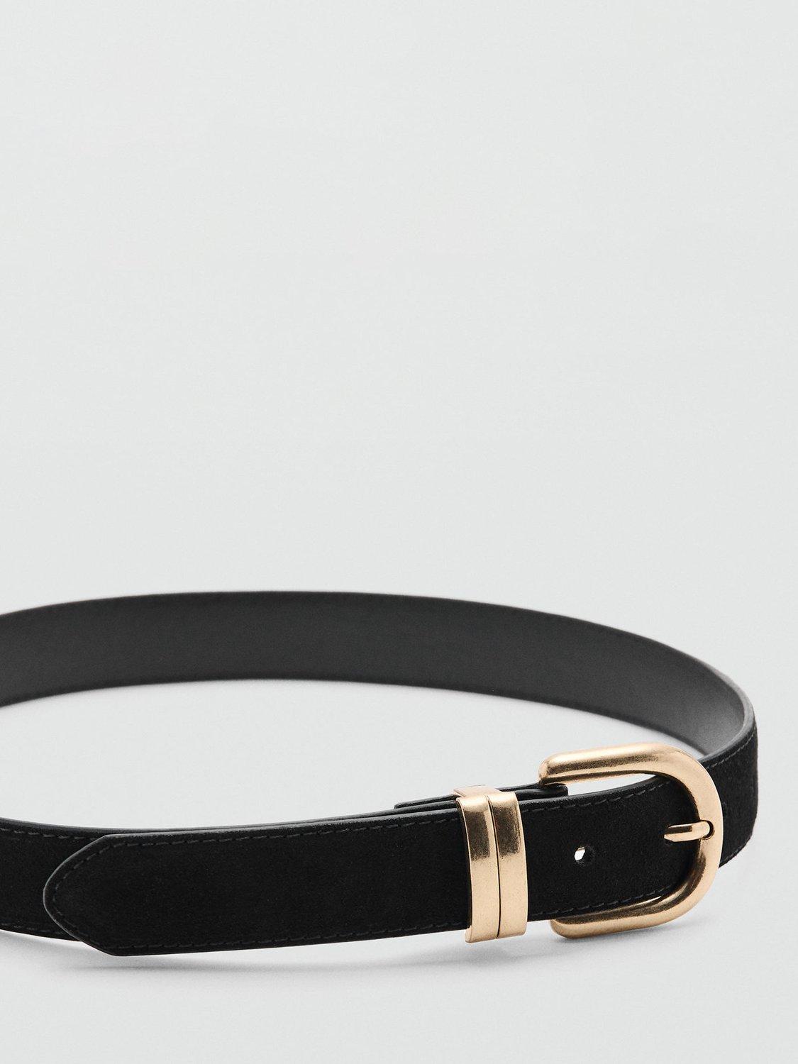 Mango suede belt black, UK version