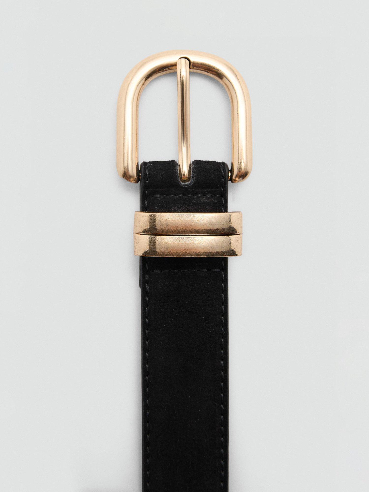Mango suede belt black, UK version