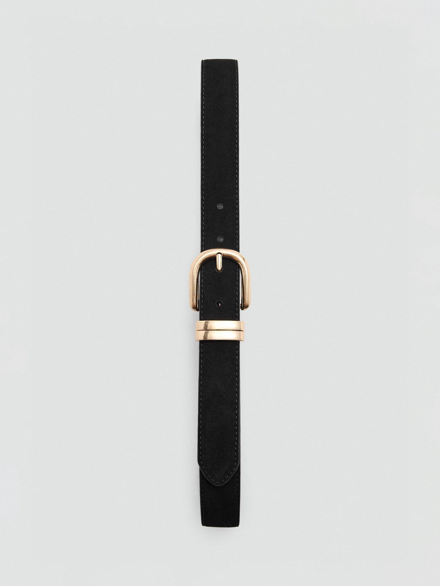 Mango suede belt black, UK version
