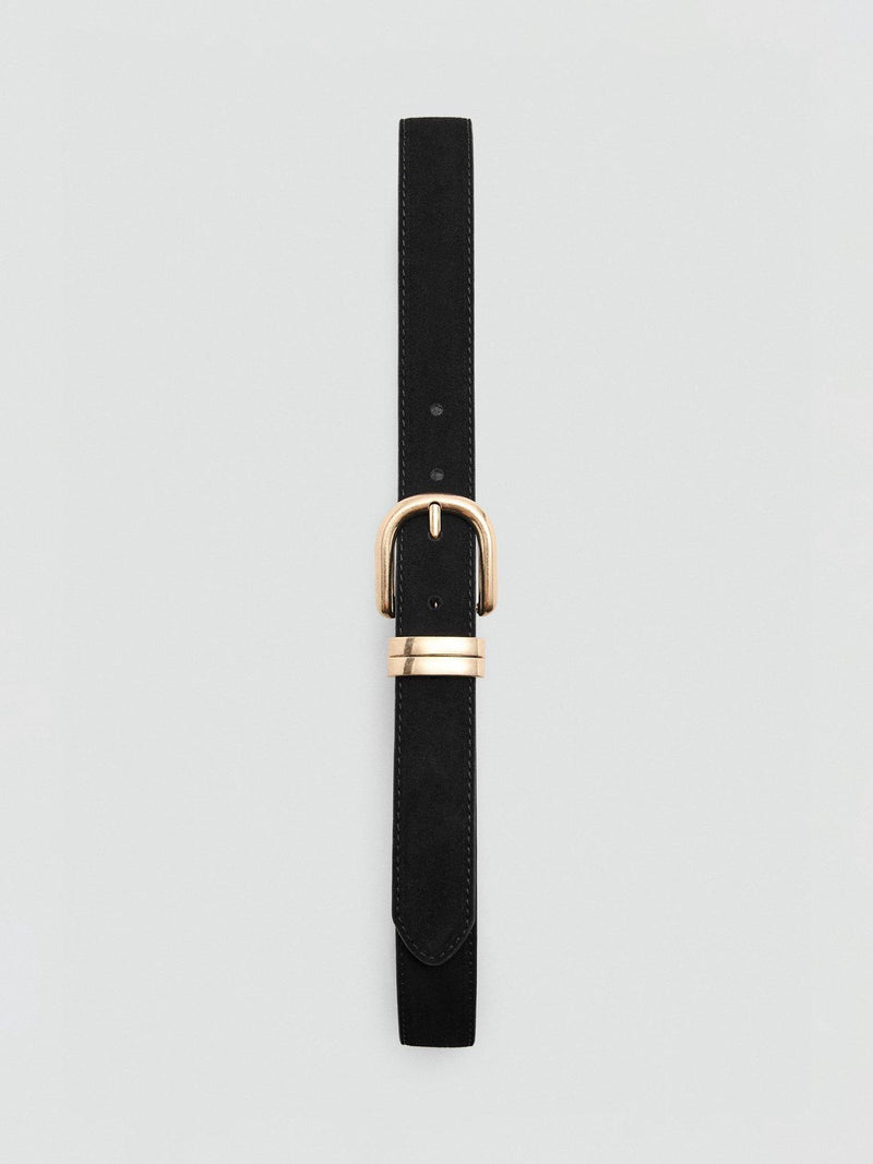 Mango suede belt black, UK version