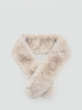 Mango fluffy scarf light beige 15x150cm, imported from the UK