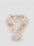 Mango fluffy scarf light beige 15x150cm, imported from the UK