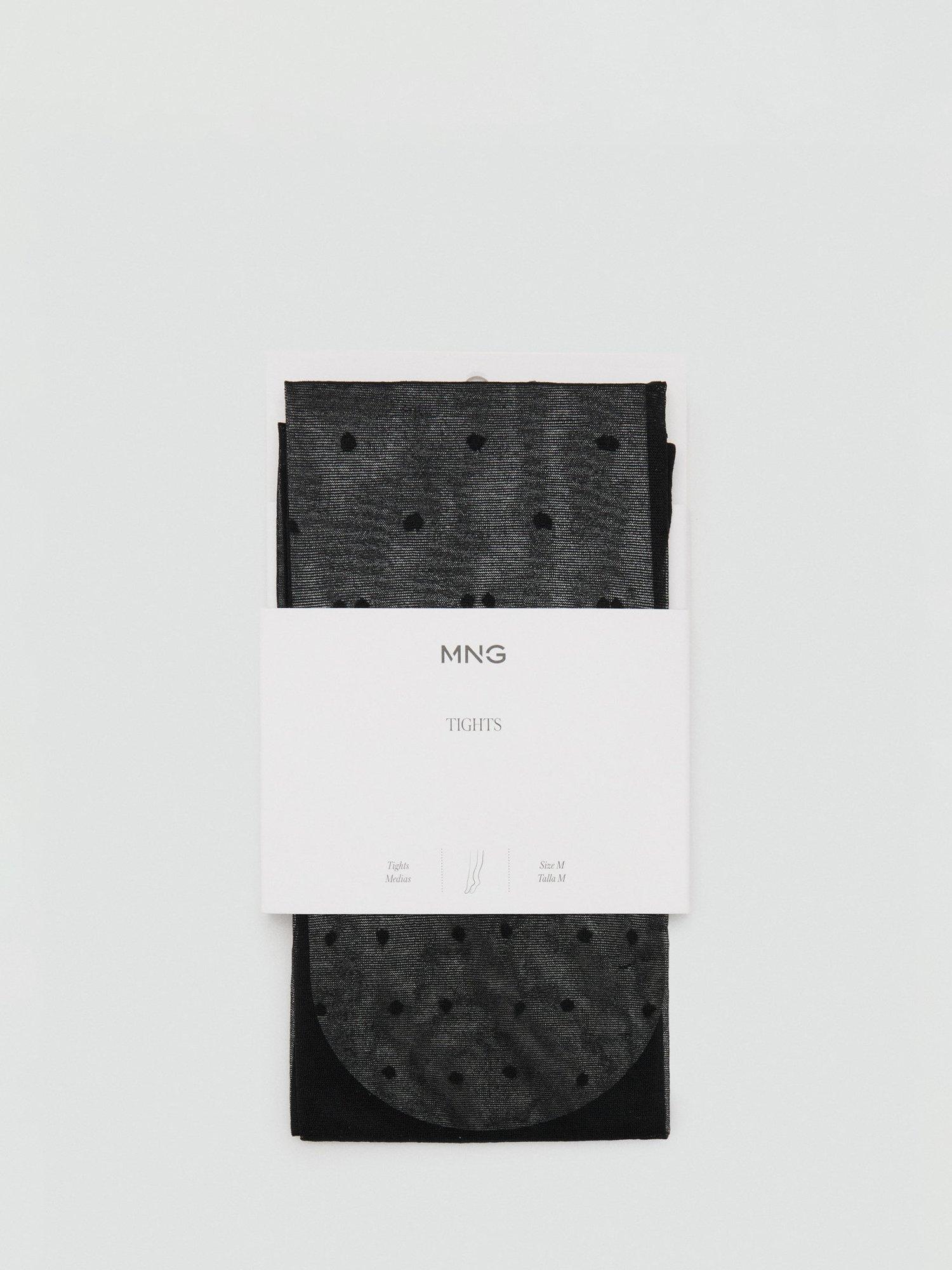 Mango sheer hold up stockings black (British brand)
