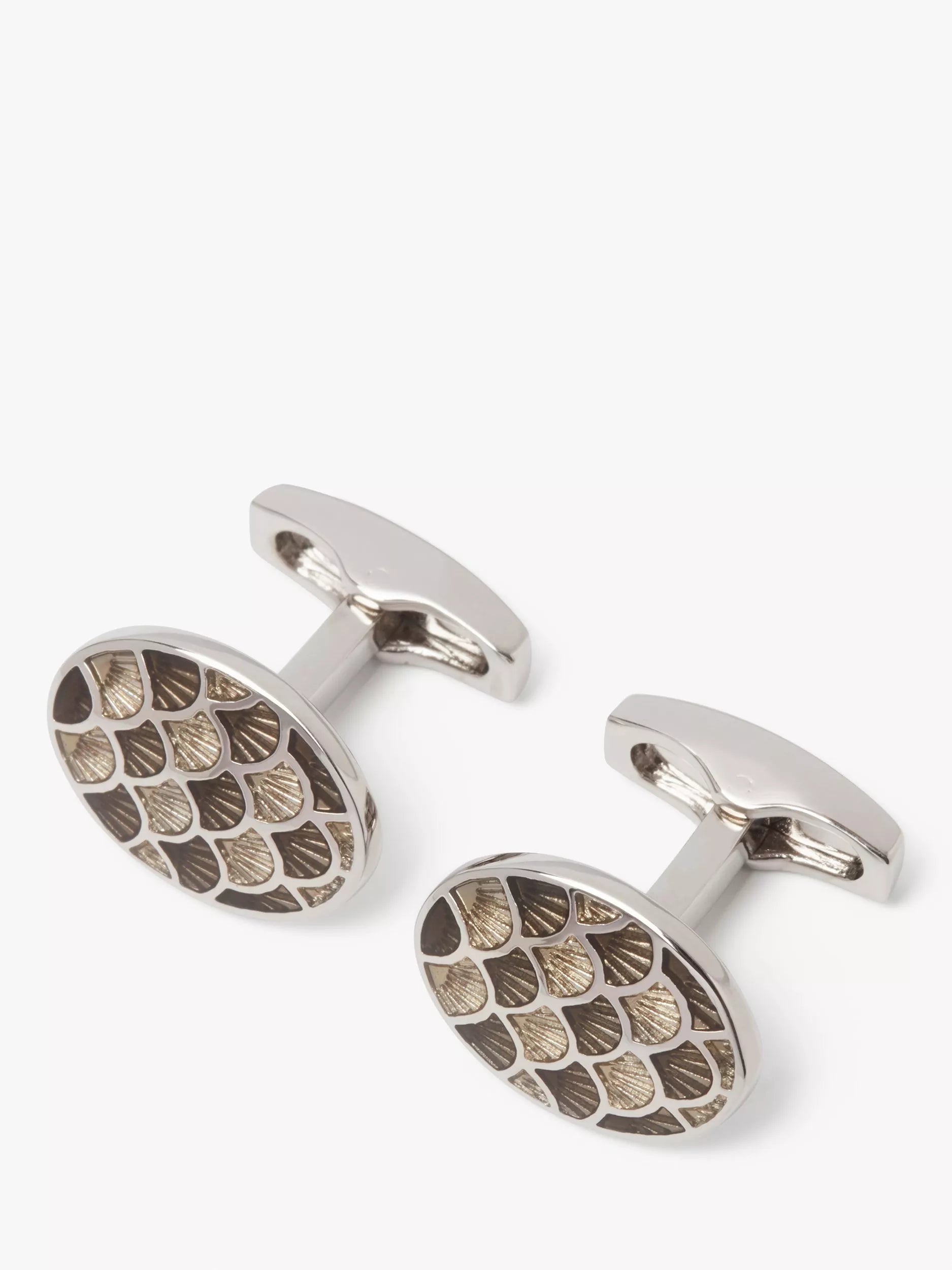 Simon Carter cufflinks Cycloid Aegean shells, UK version