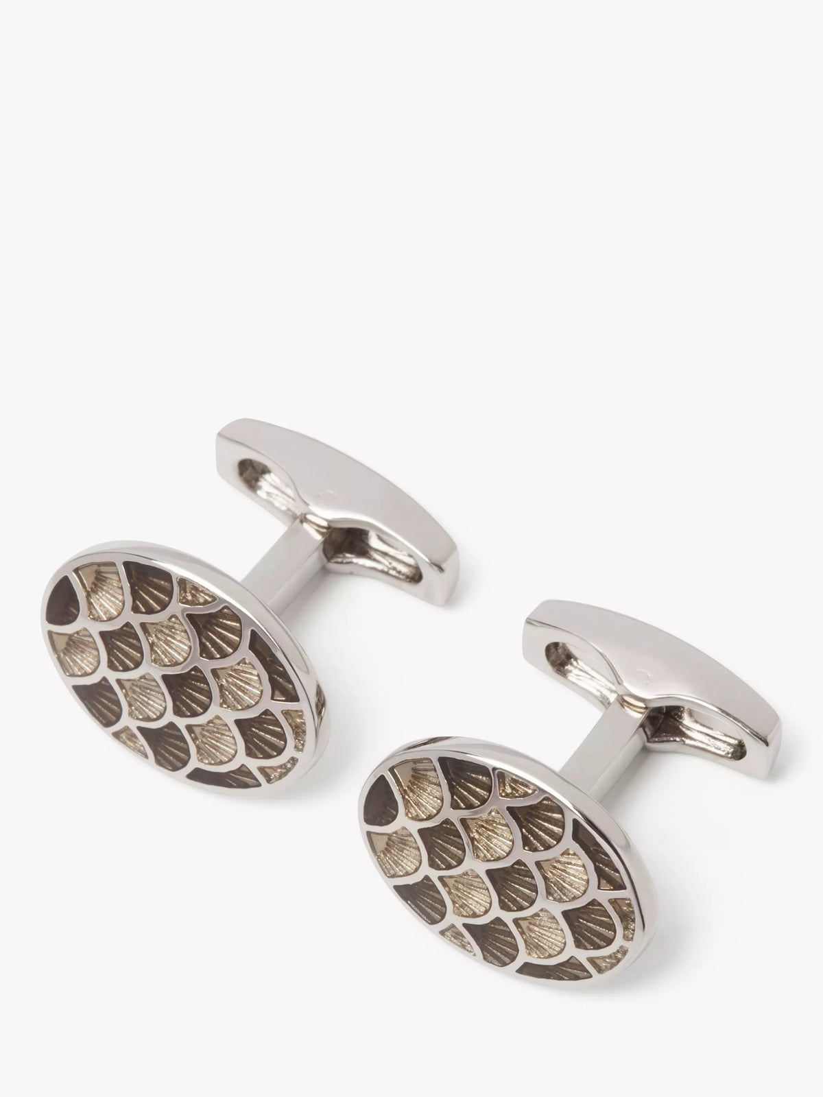 Simon Carter cufflinks Cycloid Aegean shells, UK version
