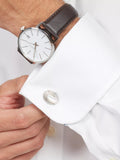 Simon Carter Deco Waves cufflinks with mother of pearl and crystals (British brand)