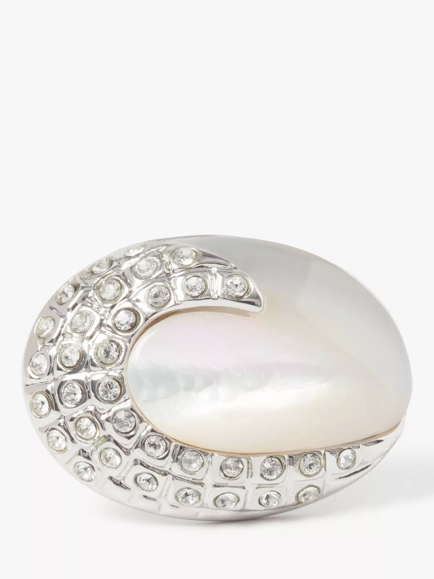 Simon Carter Deco Waves cufflinks with mother of pearl and crystals (British brand)