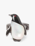 Simon Carter Darwin penguin cufflinks onyx mother of pearl UK version