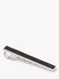 Simon Carter tie slide silver and black crystal fabric - British product
