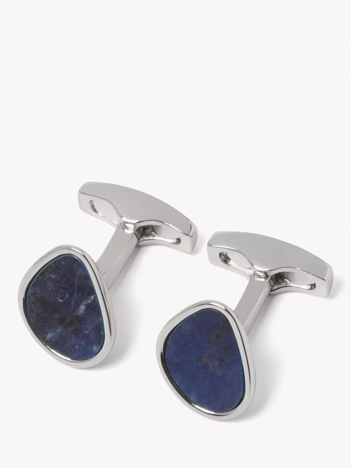 Simon Carter Sodalite Pebble Cufflinks, Silver/Blue