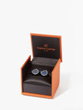 Simon Carter sodalite pebble cufflinks, imported from the UK