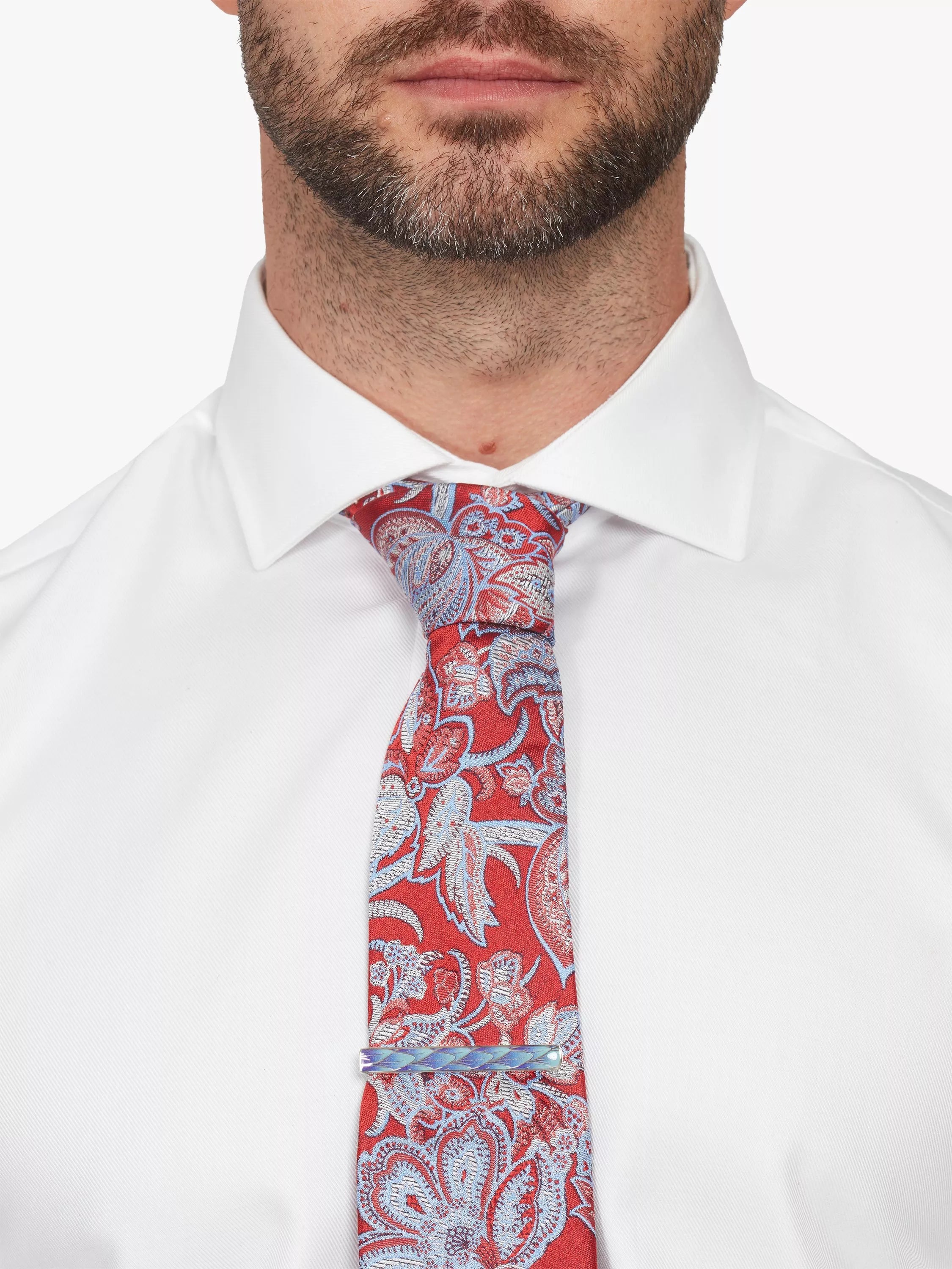 Simon Carter ombre feather enamel tie slide blue multi - British product