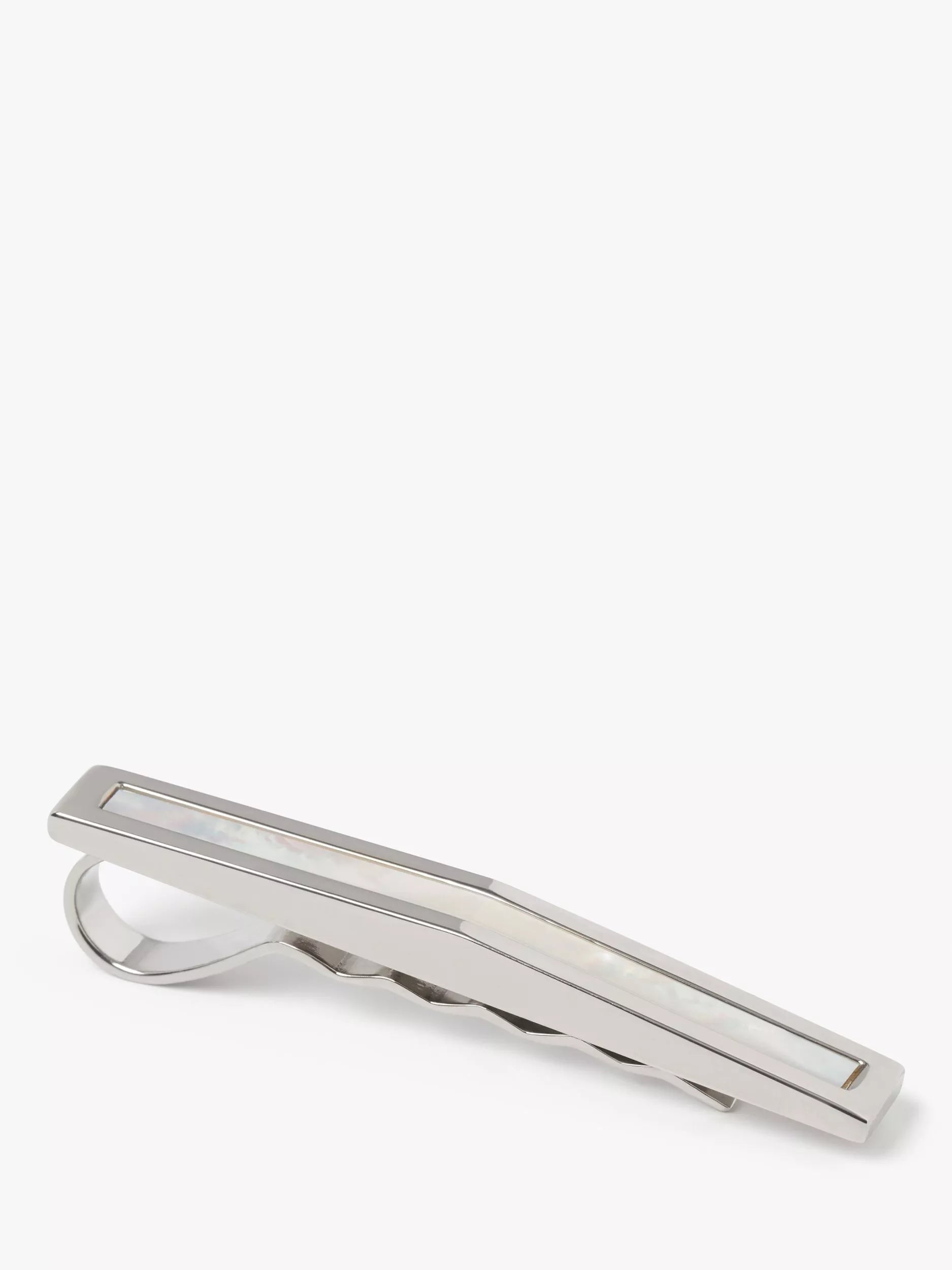 Simon Carter Mother of Pearl Arched Tie Slide, Silver