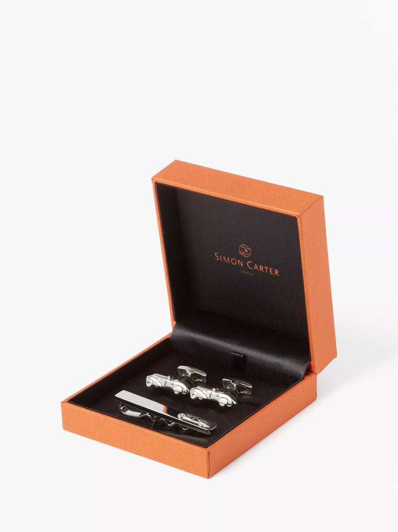 Simon Carter car tie slide and cufflink set (British brand)