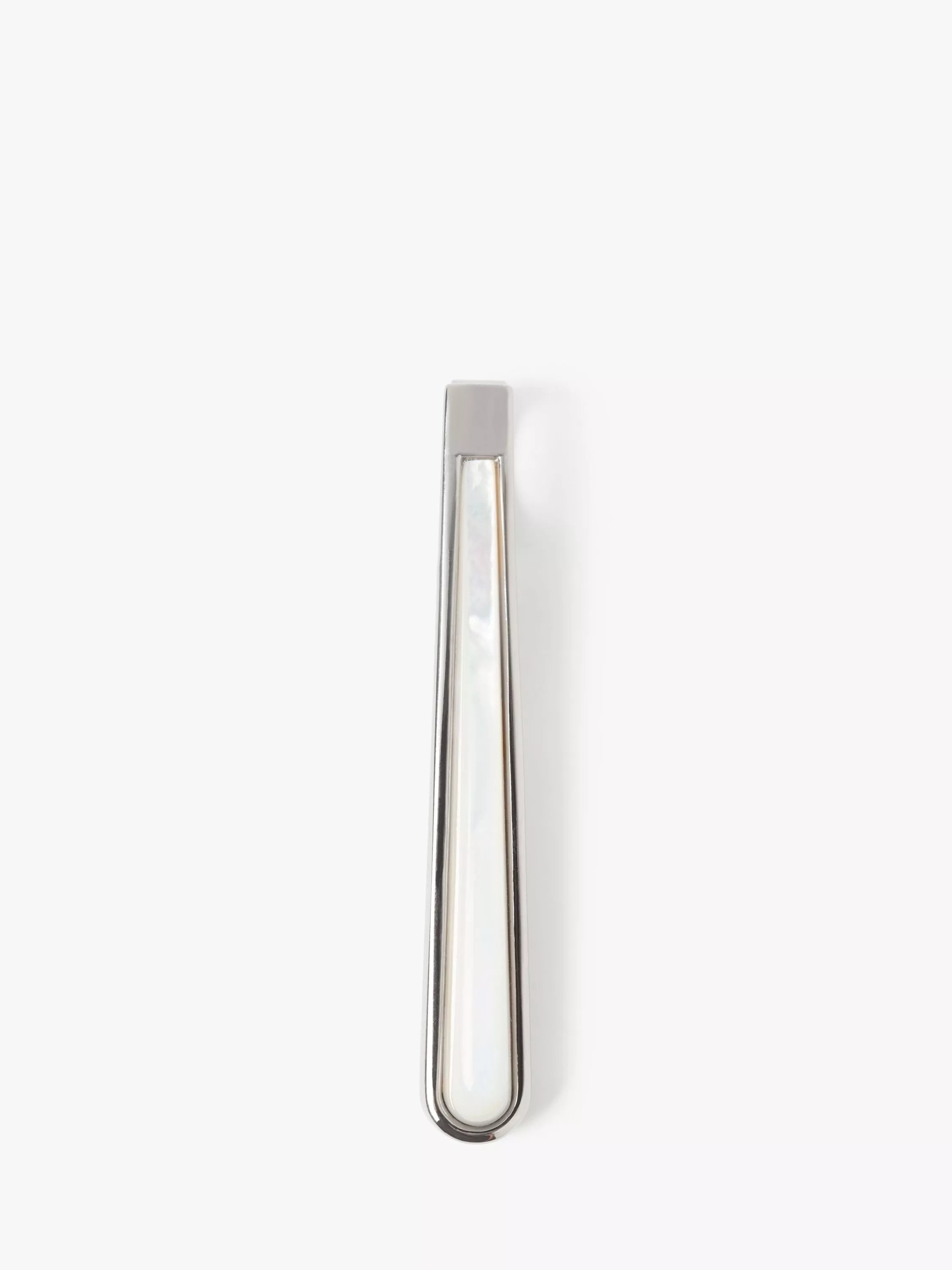 Simon Carter mother of pearl tie slide silver, imported from the UK