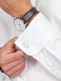 Simon Carter mother of pearl mosaic cufflinks and tie slide set, imported from the UK