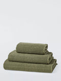 John Lewis Textured Fringed Hand Towel, Avocado